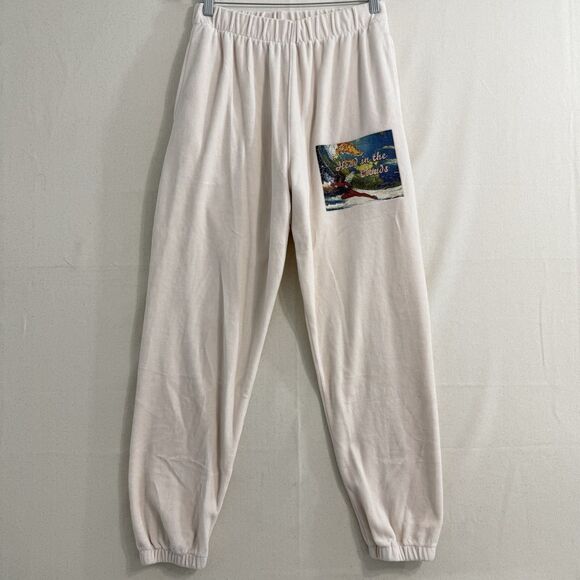 Boys Lie Heads In The Cloud Pink Jogger Pants Size Medium Women - Picture 1 of 10